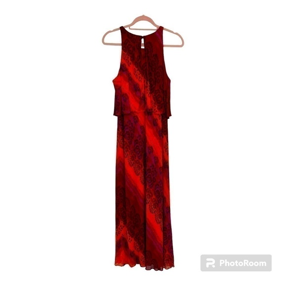 Maggy London Sleeveless Maxi Dress Paisley/Floral size 14 - Picture 3 of 9